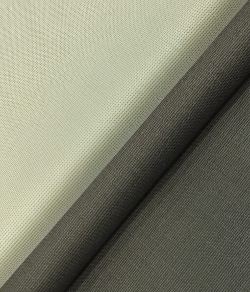 Raymond Medium Brown Structured Trouser Fabric With Exquisite Beige Structured Shirt Fabric (Unstitched)