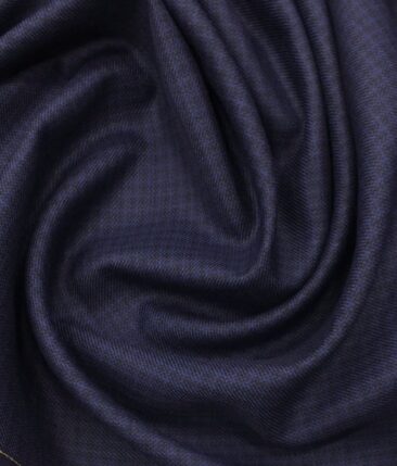 Raymond Dark Royal Blue Self Design Trouser Fabric With Exquisite Light Blue Structured Shirt Fabric (Unstitched)
