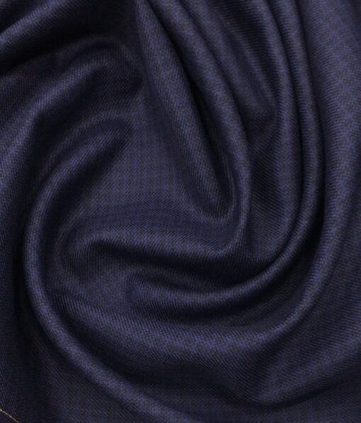 Raymond Dark Royal Blue Self Design Trouser Fabric With Exquisite Light Blue Structured Shirt Fabric (Unstitched)