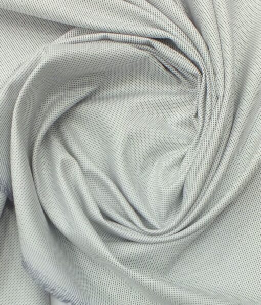 Raymond Blackish Grey Self Design Trouser Fabric With Exquisite Light Grey Structured Shirt Fabric (Unstitched)