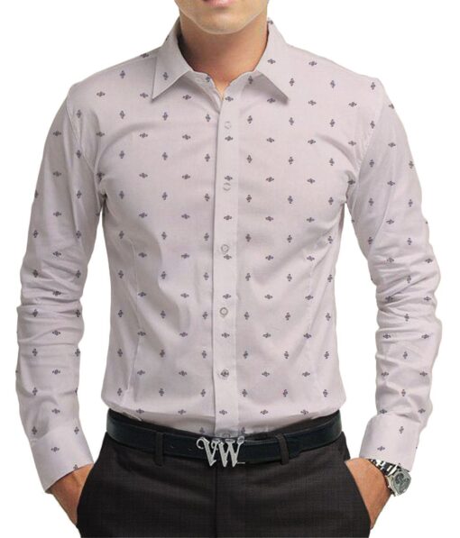 Raymond Dark Purple Self Design Trouser Fabric With Monza Baby Pink Printed Shirt Fabric (Unstitched)