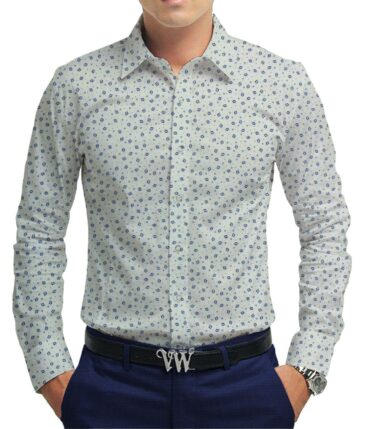Raymond Bright Royal Blue Self Design Trouser Fabric With Cadini by Siyaram's Royal Blue Printed Shirt Fabric (Unstitched)