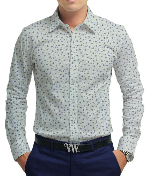 Raymond Bright Royal Blue Self Design Trouser Fabric With Cadini by Siyaram's Royal Blue Printed Shirt Fabric (Unstitched)