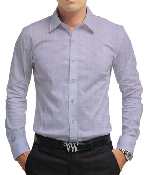 Raymond Dark Purple Self Check Trouser Fabric With Arvind Light Purple Structured 100% Cotton Premium Shirt Fabric (Unstitched)
