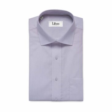 Raymond Dark Purple Self Check Trouser Fabric With Arvind Light Purple Structured 100% Cotton Premium Shirt Fabric (Unstitched)