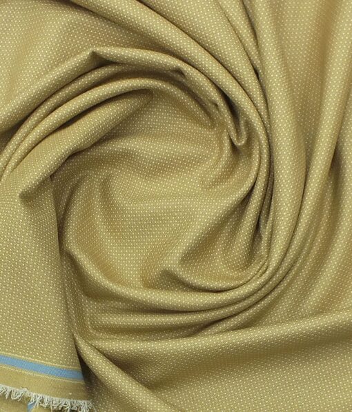 Don & Julio (D & J) Biscotti Beige Dotted Structure Premium Party Wear Three Piece Unstitched Suit Length Fabric (Unstitched - 3.75 Mtr)