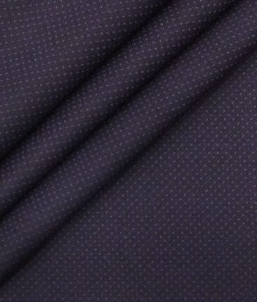 Don & Julio (D & J) Eggplant Purple Dotted Structured Premium Party Wear Three Piece Unstitched Suit Length Fabric (Unstitched - 3.75 Mtr)