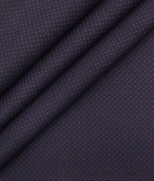 Don & Julio (D & J) Eggplant Purple Dotted Structured Premium Party Wear Three Piece Unstitched Suit Length Fabric (Unstitched - 3.75 Mtr)
