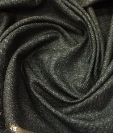 J.Hampstead by Siyaram's Men's Brown Self Check Poly Viscose Trouser Fabric (Unstitched - 1.25 Mtr)