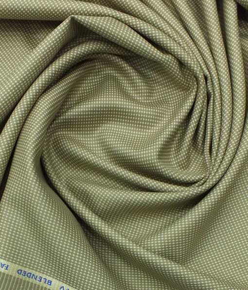 J.Hampstead by Siyaram's Men's Beige Structured Poly Viscose Trouser Fabric (Unstitched - 1.25 Mtr)