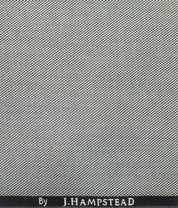 J.Hampstead by Siyaram's Men's Silver Grey Structured Poly Viscose Trouser Fabric (Unstitched - 1.25 Mtr)