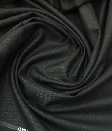 J.Hampstead by Siyaram's Men's Blackish Grey Structured Poly Viscose Trouser Fabric (Unstitched - 1.25 Mtr)