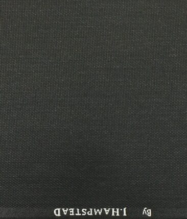 J.Hampstead by Siyaram's Men's Blackish Grey Structured Poly Viscose Trouser Fabric (Unstitched - 1.25 Mtr)