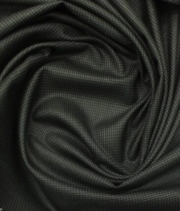 J.Hampstead by Siyaram's Men's Blackish Grey Structured Poly Viscose Trouser Fabric (Unstitched - 1.25 Mtr)
