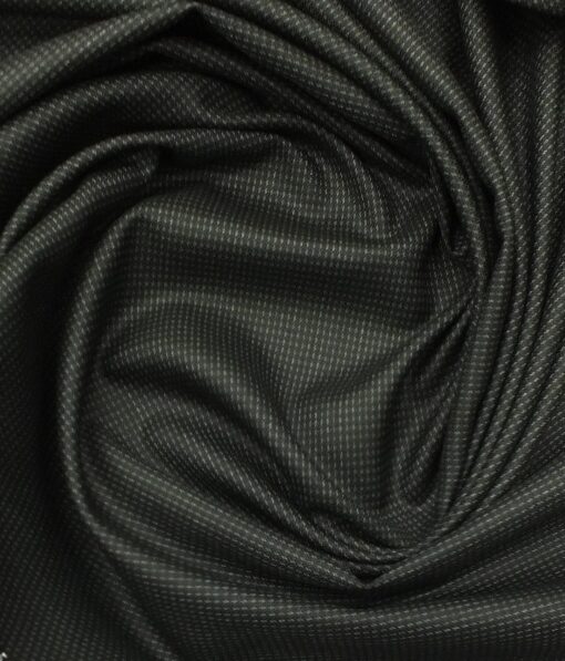 J.Hampstead by Siyaram's Men's Blackish Grey Structured Poly Viscose Trouser Fabric (Unstitched - 1.25 Mtr)