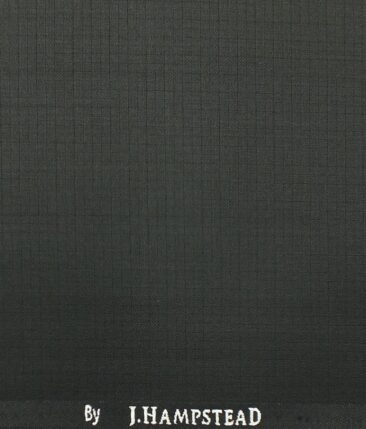 J.Hampstead by Siyaram's Men's Black Structured Poly Viscose Trouser Fabric (Unstitched - 1.25 Mtr)