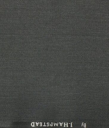 J.Hampstead by Siyaram's Men's Dark Grey Structured Poly Viscose Trouser Fabric (Unstitched - 1.25 Mtr)