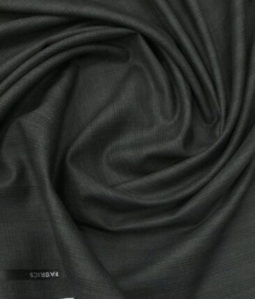 J.Hampstead by Siyaram's Men's Dark Grey Self Checks Poly Viscose Trouser Fabric (Unstitched - 1.25 Mtr)