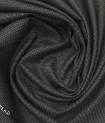 J.Hampstead by Siyaram's Men's Dark Grey Structured Poly Viscose Trouser Fabric (Unstitched - 1.25 Mtr)