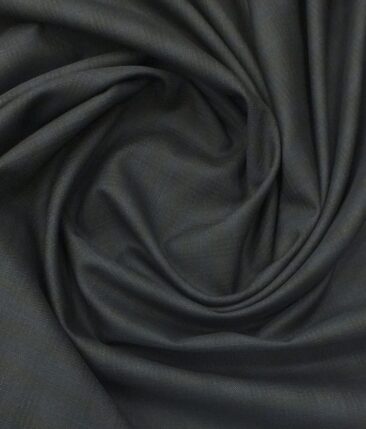 J.Hampstead by Siyaram's Men's Dark Navy Blue Self Checks Poly Viscose Trouser Fabric (Unstitched - 1.25 Mtr)