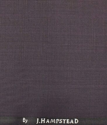 J.Hampstead by Siyaram's Men's Grape Purple Checks Poly Viscose Trouser Fabric (Unstitched - 1.25 Mtr)