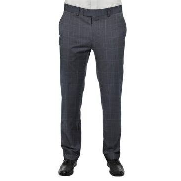 J.Hampstead by Siyaram's Men's Spruce Blue Structured Poly Viscose Trouser Fabric (Unstitched - 1.25 Mtr)