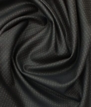 J.Hampstead by Siyaram's Men's Dark Brown Dobby Structured Terry Rayon Party Wear Trouser Fabric (Unstitched - 1.25 Mtr)