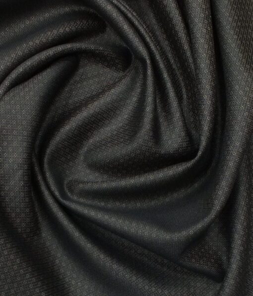 J.Hampstead by Siyaram's Men's Dark Brown Dobby Structured Terry Rayon Party Wear Trouser Fabric (Unstitched - 1.25 Mtr)