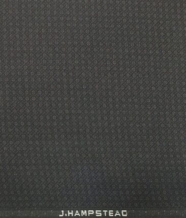 J.Hampstead by Siyaram's Men's Dark Brown Dobby Structured Terry Rayon Party Wear Trouser Fabric (Unstitched - 1.25 Mtr)