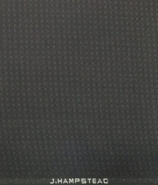 J.Hampstead by Siyaram's Men's Dark Brown Dobby Structured Terry Rayon Party Wear Trouser Fabric (Unstitched - 1.25 Mtr)