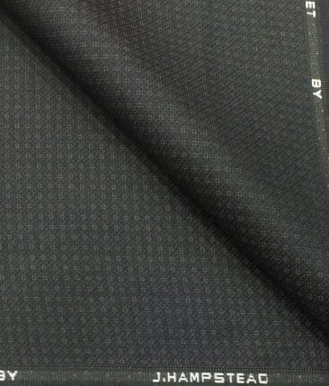 J.Hampstead by Siyaram's Men's Dark Brown Dobby Structured Terry Rayon Party Wear Trouser Fabric (Unstitched - 1.25 Mtr)
