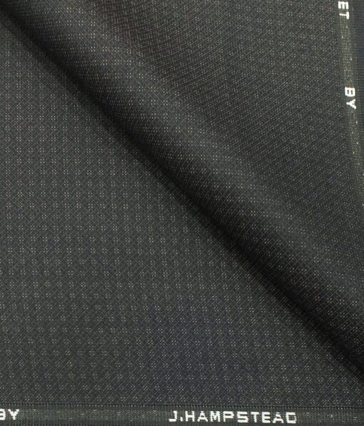 J.Hampstead by Siyaram's Men's Dark Brown Dobby Structured Terry Rayon Party Wear Trouser Fabric (Unstitched - 1.25 Mtr)