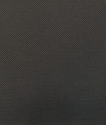 Mark & Peanni Coffee Brown Royal Oxford Weave Structured Premium Party Wear Three Piece Unstitched Suit Length Fabric (Unstitched - 3.75 Mtr)