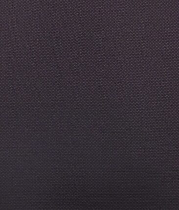 Mark & Peanni Eggplant Purple Royal Oxford Weave Structured Premium Party Wear Three Piece Unstitched Suit Length Fabric (Unstitched - 3.75 Mtr)