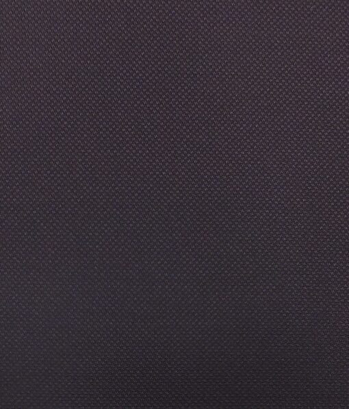 Mark & Peanni Eggplant Purple Royal Oxford Weave Structured Premium Party Wear Three Piece Unstitched Suit Length Fabric (Unstitched - 3.75 Mtr)