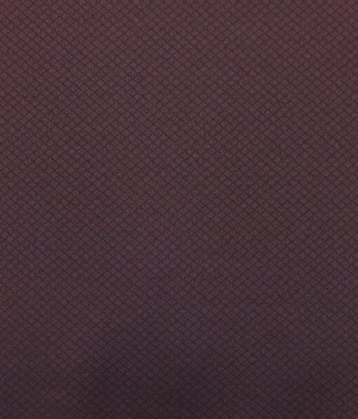 Mark & Peanni Plum Purple Jaquard Structured Premium Party Wear Two Piece Unstitched Suit Length Fabric (Unstitched - 3 Mtr)