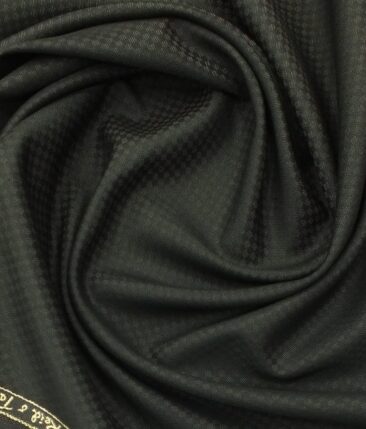 Reid & Taylor Men's Dark Brown Structured Poly Viscose Trouser Fabric (Unstitched - 1.25 Mtr)