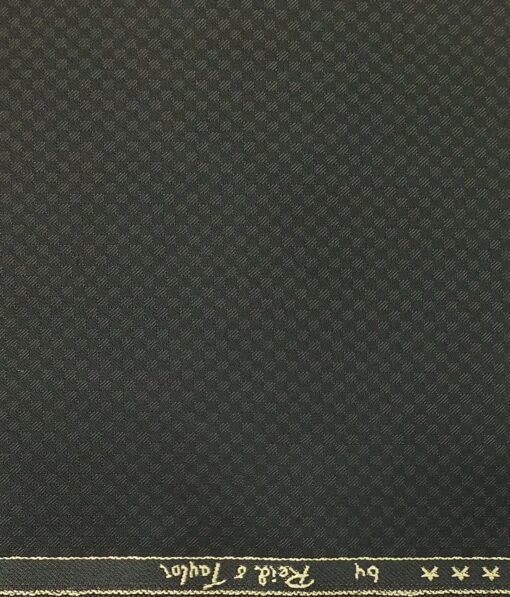 Reid & Taylor Men's Dark Brown Structured Poly Viscose Trouser Fabric (Unstitched - 1.25 Mtr)