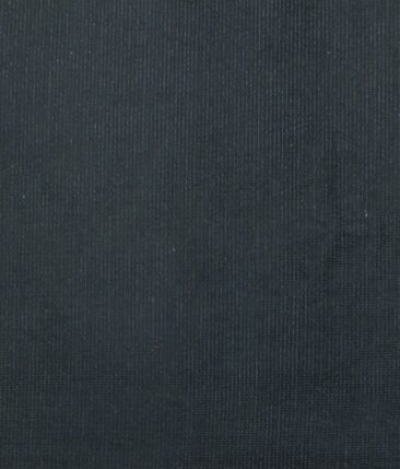 Arvind Blue Self Design 98% Cotton Stretchable Corduroy Trouser Fabric (Unstitched - 1.30 Mtr)