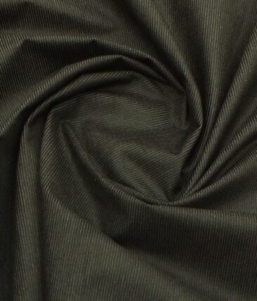 Arvind Dark Brown Self Design 98% Cotton Stretchable Corduroy Trouser Fabric (Unstitched - 1.30 Mtr)