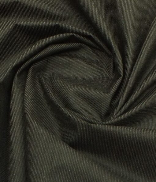 Arvind Dark Brown Self Design 98% Cotton Stretchable Corduroy Trouser Fabric (Unstitched - 1.30 Mtr)