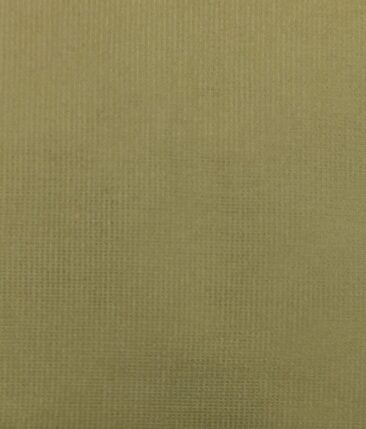 Arvind Khakhi Self Design 98% Cotton Stretchable Corduroy Trouser Fabric (Unstitched - 1.30 Mtr)