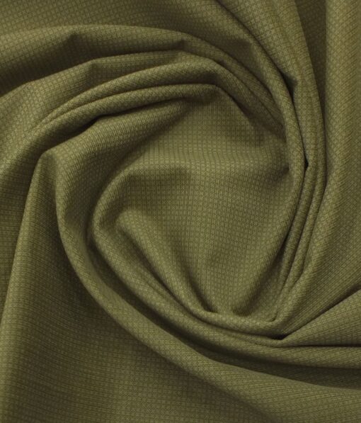 Arvind Camel Brown Structured 98% Cotton Stretchable Corduroy Trouser Fabric (Unstitched - 1.30 Mtr)