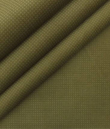 Arvind Camel Brown Structured 98% Cotton Stretchable Corduroy Trouser Fabric (Unstitched - 1.30 Mtr)