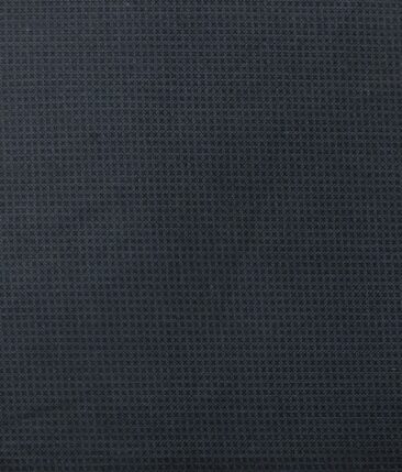 Arvind Dark Blue Structured 98% Cotton Stretchable Corduroy Trouser Fabric (Unstitched - 1.30 Mtr)