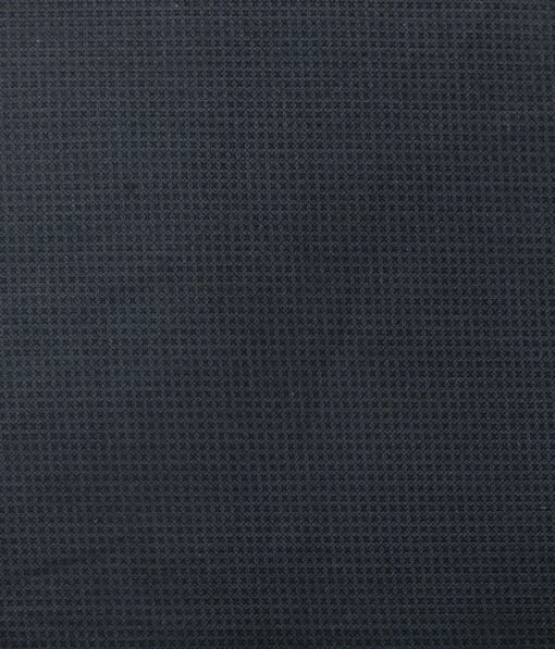 Arvind Dark Blue Structured 98% Cotton Stretchable Corduroy Trouser Fabric (Unstitched - 1.30 Mtr)