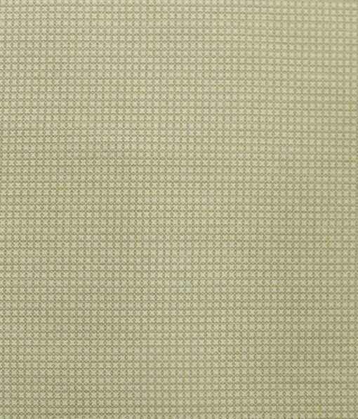 Arvind Cream Structured 98% Cotton Stretchable Corduroy Trouser Fabric (Unstitched - 1.30 Mtr)