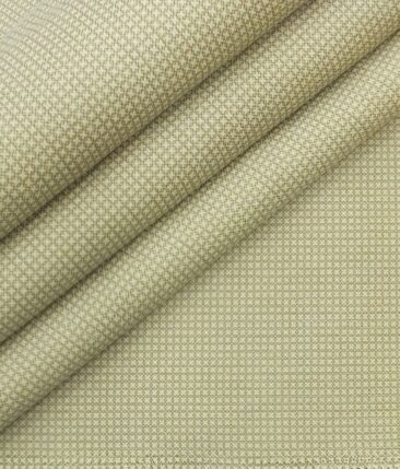 Arvind Cream Structured 98% Cotton Stretchable Corduroy Trouser Fabric (Unstitched - 1.30 Mtr)