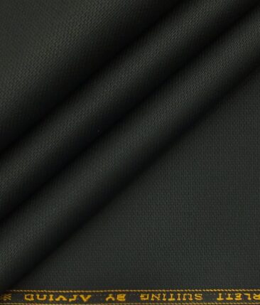 Arvind Black 100% Cotton Structured Trouser Fabric (Unstitched - 1.30 Mtr)