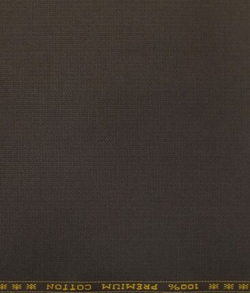 Arvind Brunetter Brown 100% Cotton Structured Trouser Fabric (Unstitched - 1.30 Mtr)
